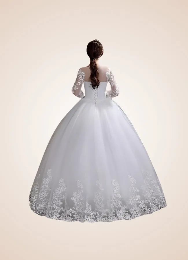 Elegant White Steampunk Dress