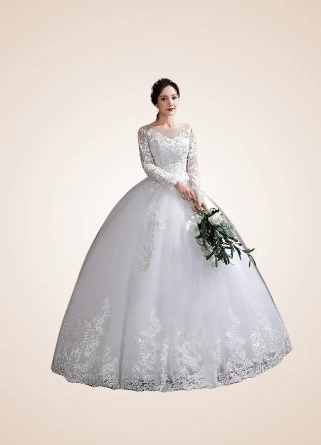 Elegant White Steampunk Dress