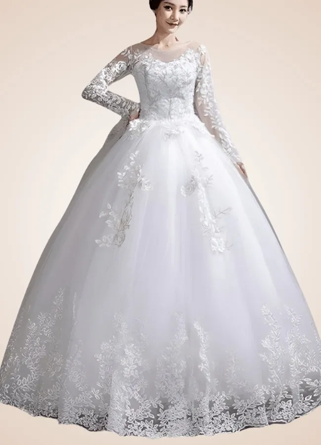 Elegant White Steampunk Dress