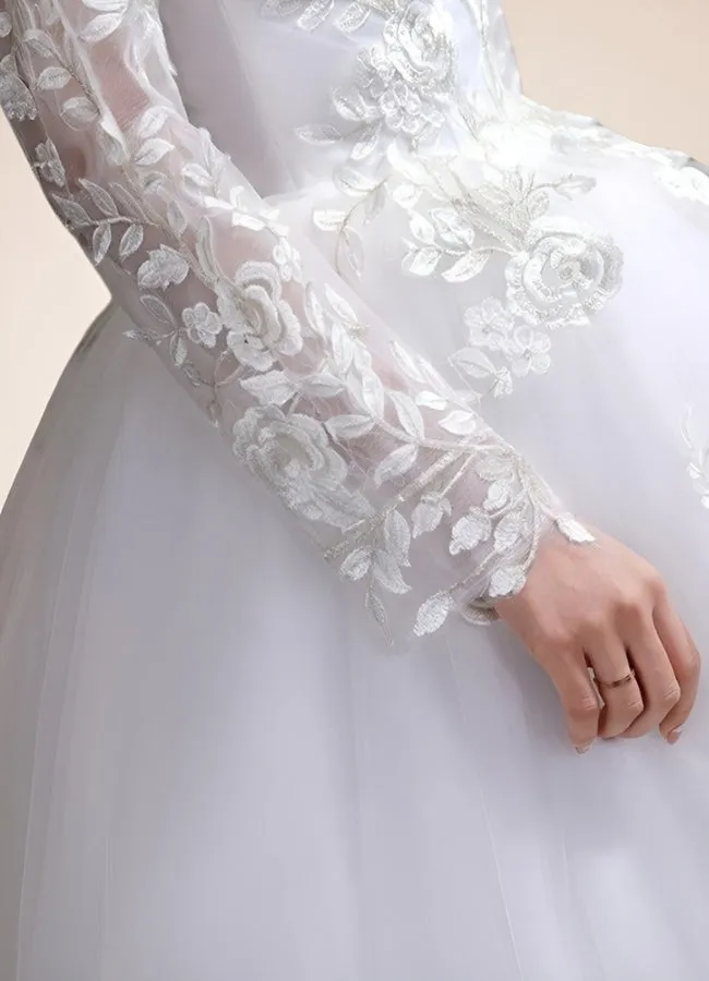 Elegant White Steampunk Dress