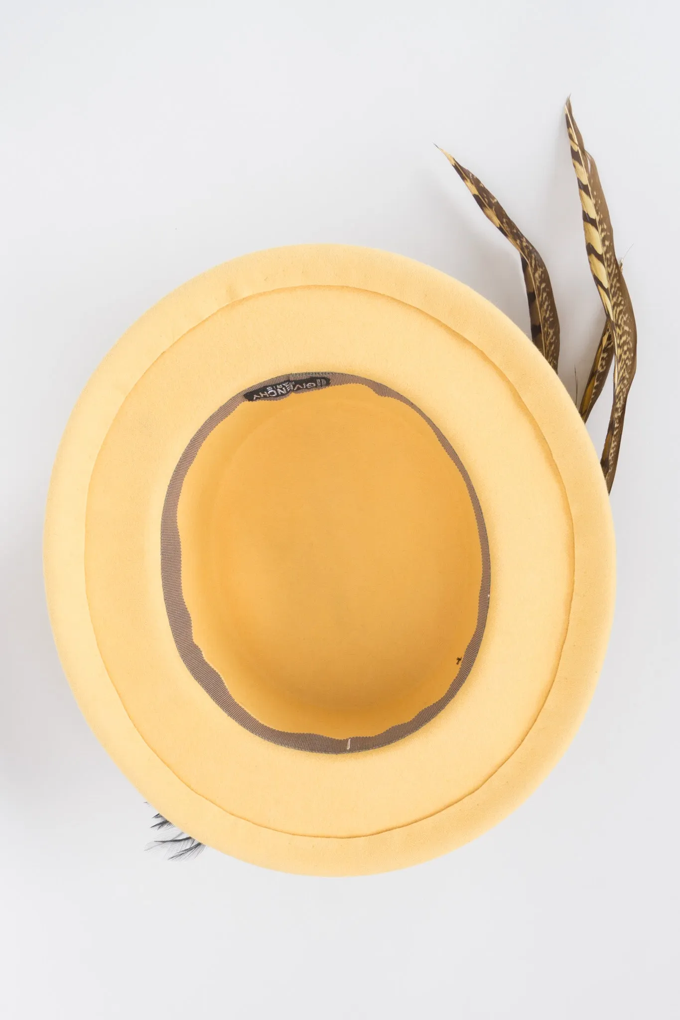 Feather Felt Boater Hat