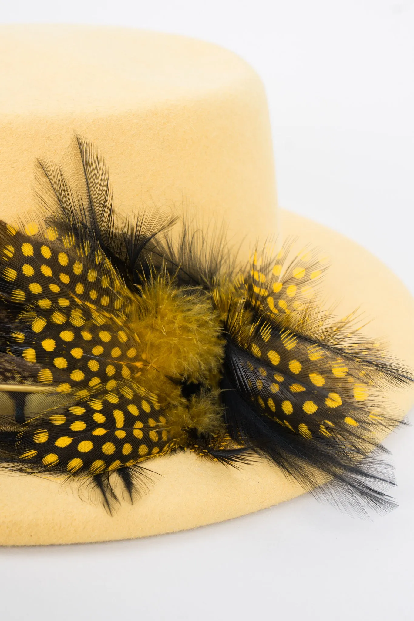Feather Felt Boater Hat