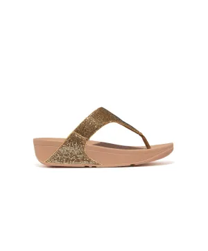 Fitflop Lulu Glitterball Toe Post Gold