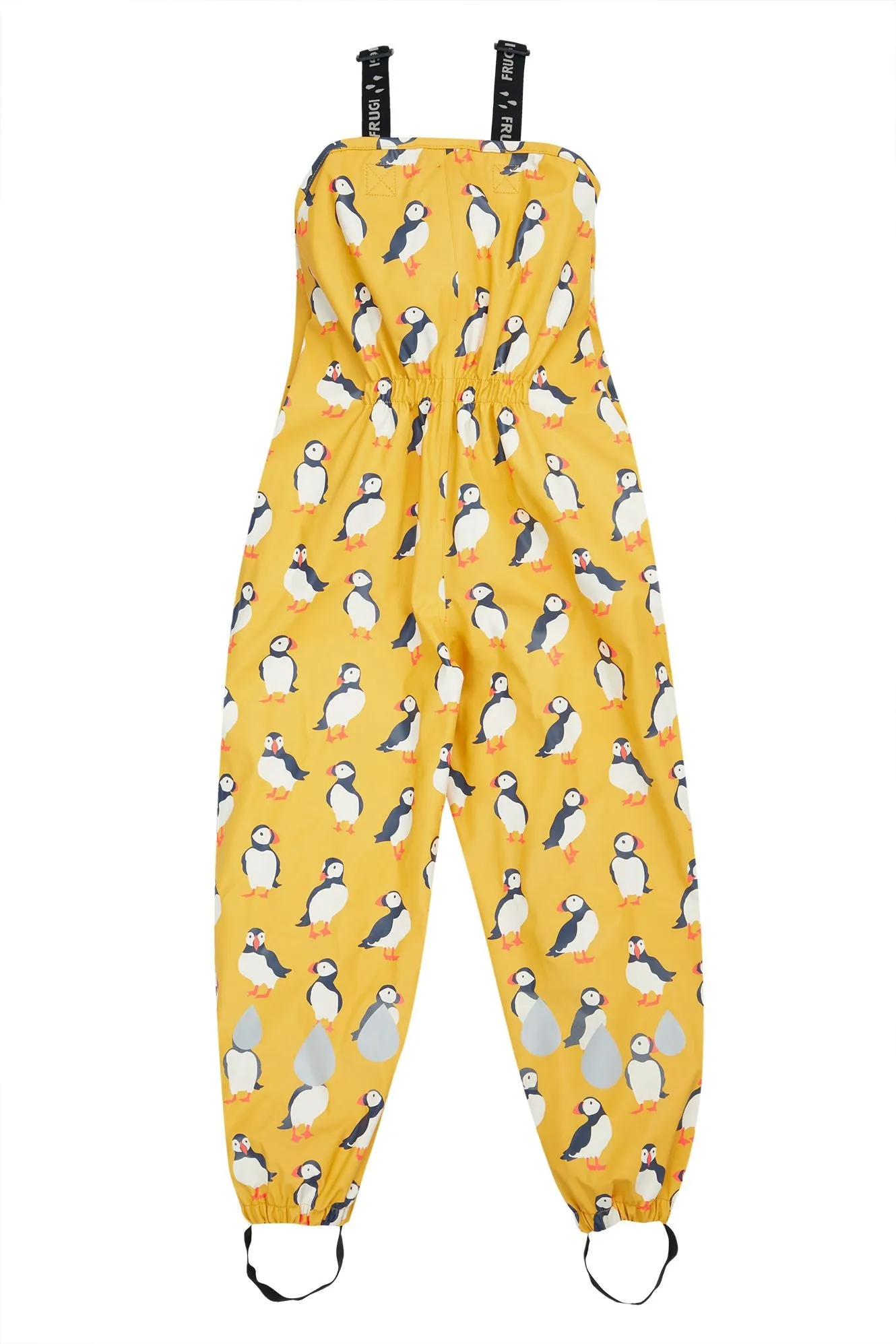 Frugi Puddle Buster Puffin Print Dungarees