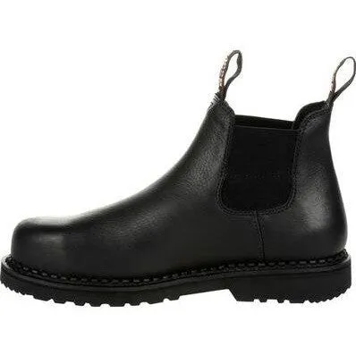 Georgia Men's Giant 6" Waterproof Slip Resist Chelsea Work Boot -Black- GB00376