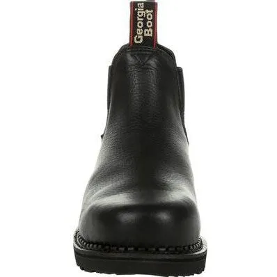 Georgia Men's Giant 6" Waterproof Slip Resist Chelsea Work Boot -Black- GB00376