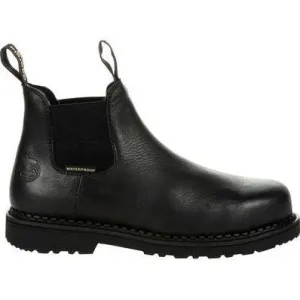 Georgia Men's Giant 6" Waterproof Slip Resist Chelsea Work Boot -Black- GB00376