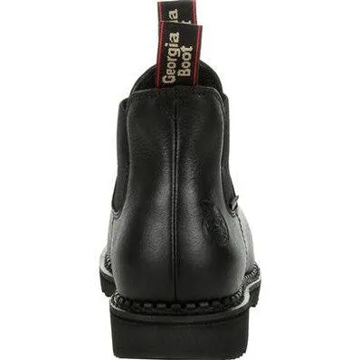 Georgia Men's Giant 6" Waterproof Slip Resist Chelsea Work Boot -Black- GB00376