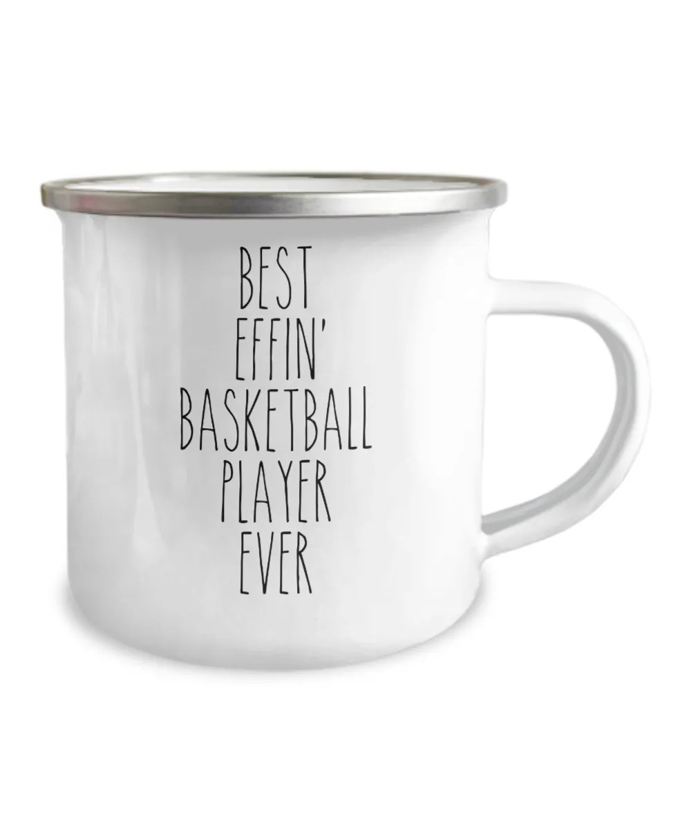 Gift For Basketball Player Best Effin' Basketball Player Ever Camping Mug Coffee Cup Funny Coworker Gifts