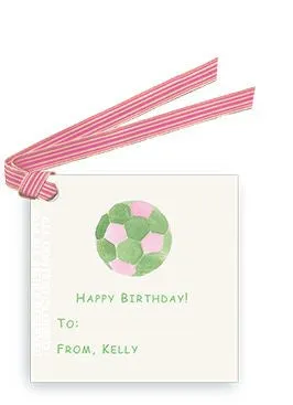 GIFT TAG SET - LB - SOCCER BALL
