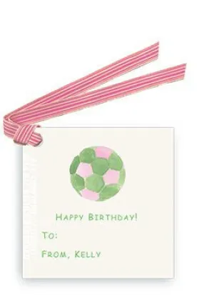 GIFT TAG SET - LB - SOCCER BALL