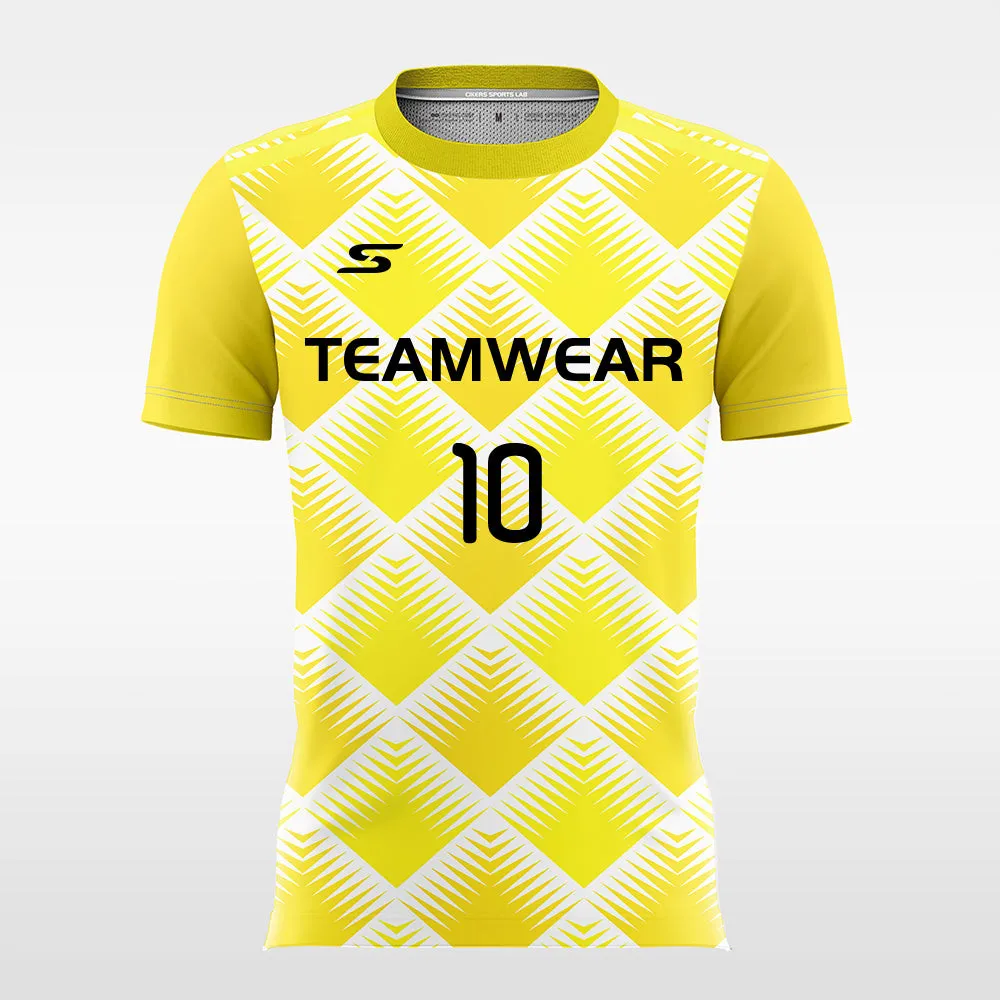 golden square-Customized Men's Sublimated Soccer Jersey