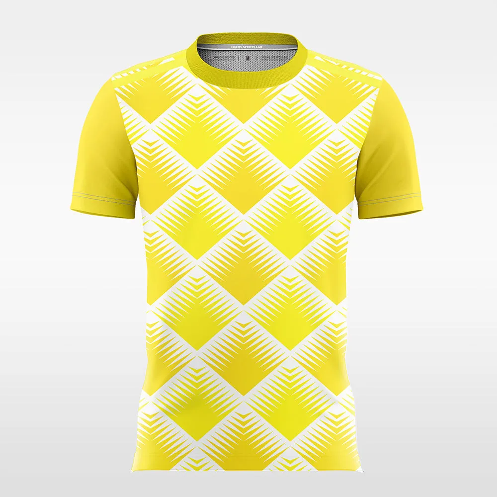 golden square-Customized Men's Sublimated Soccer Jersey