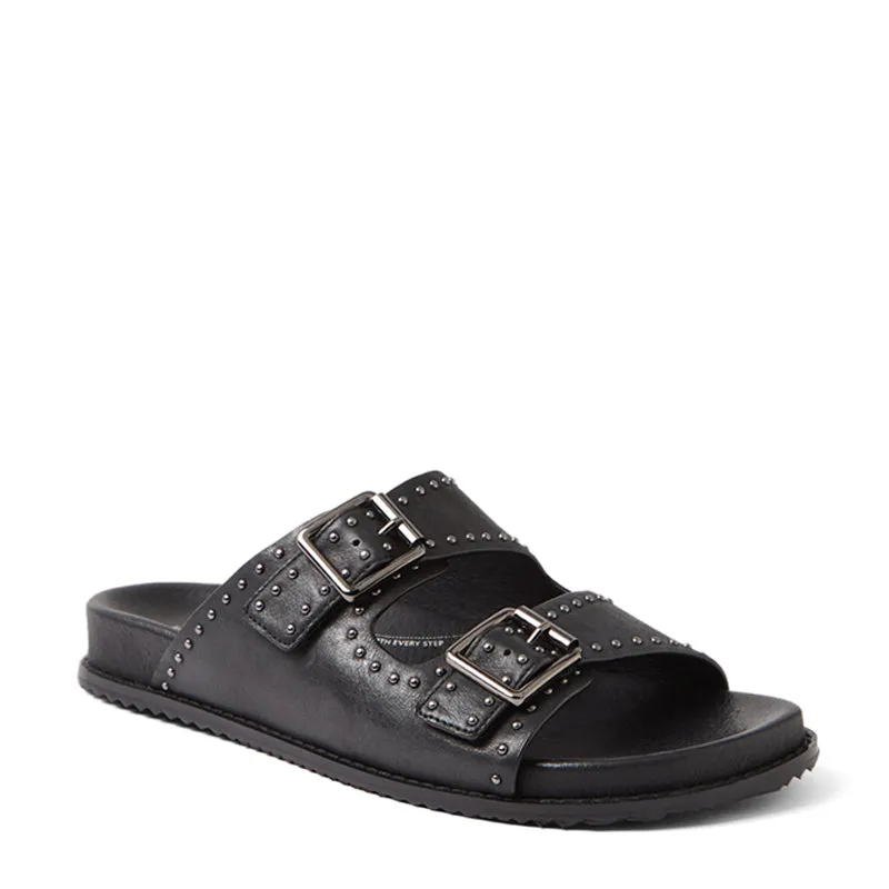 HAVRO W - BLACK LEATHER GUNMETAL