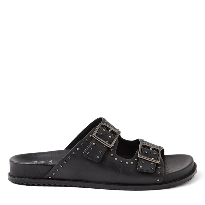 HAVRO W - BLACK LEATHER GUNMETAL