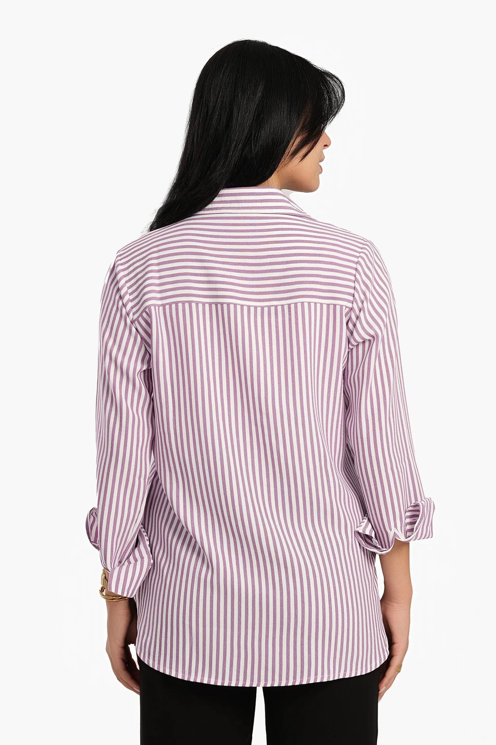 High Low Striped Shirt
