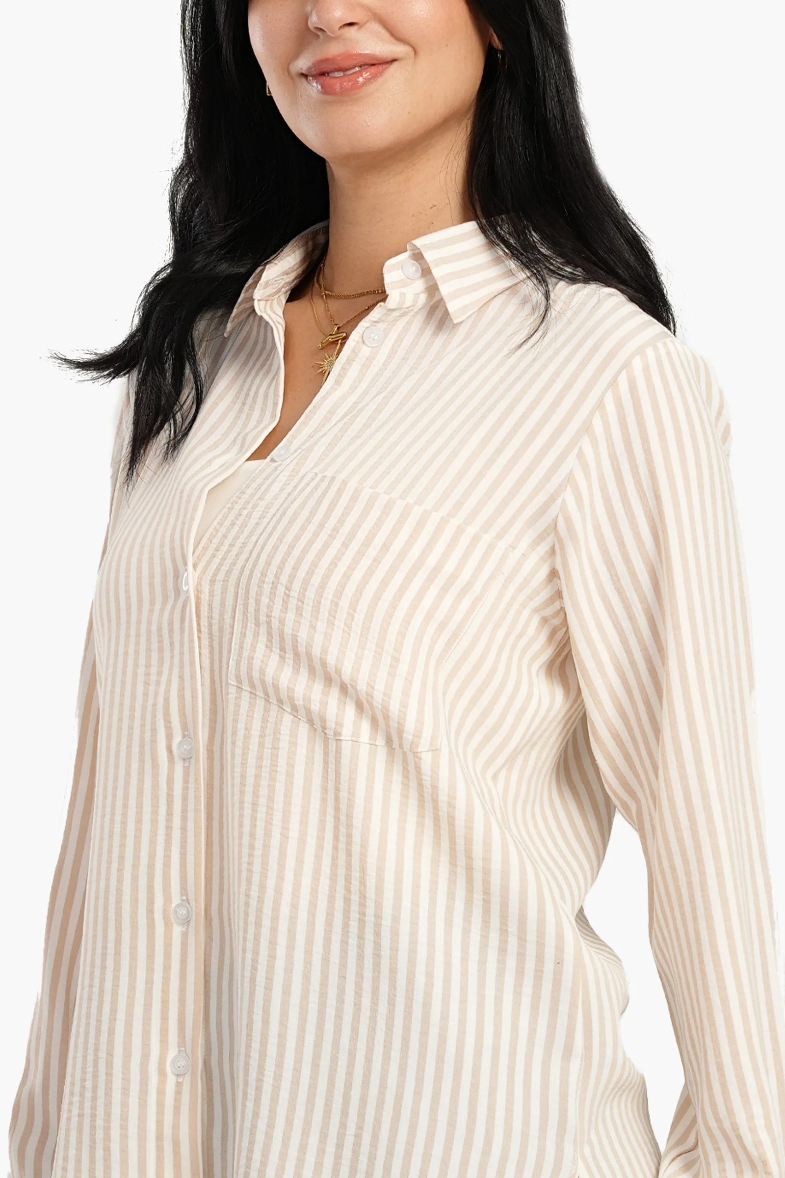 High Low Striped Shirt