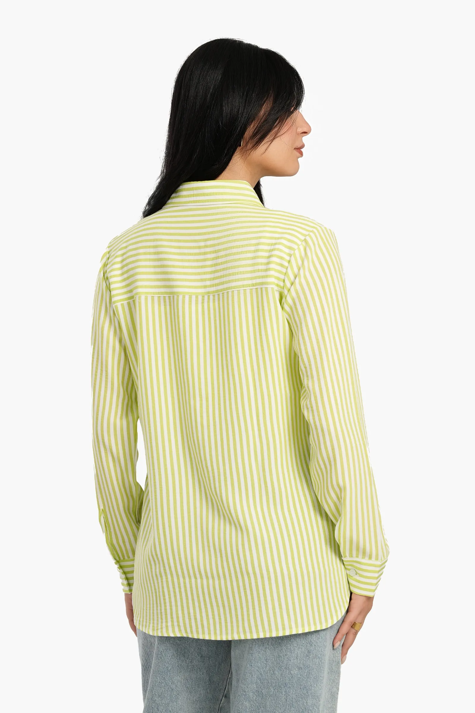 High Low Striped Shirt