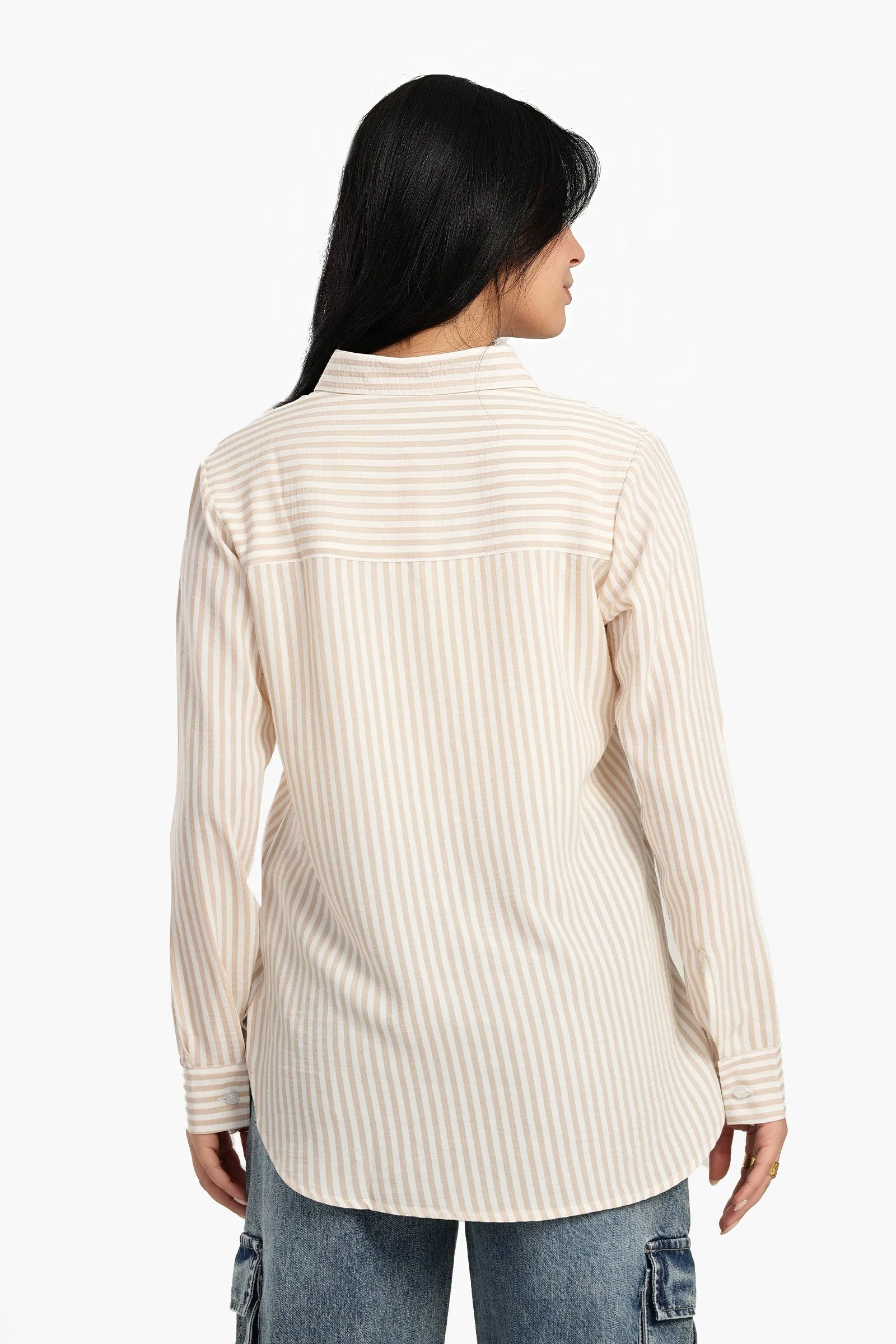 High Low Striped Shirt
