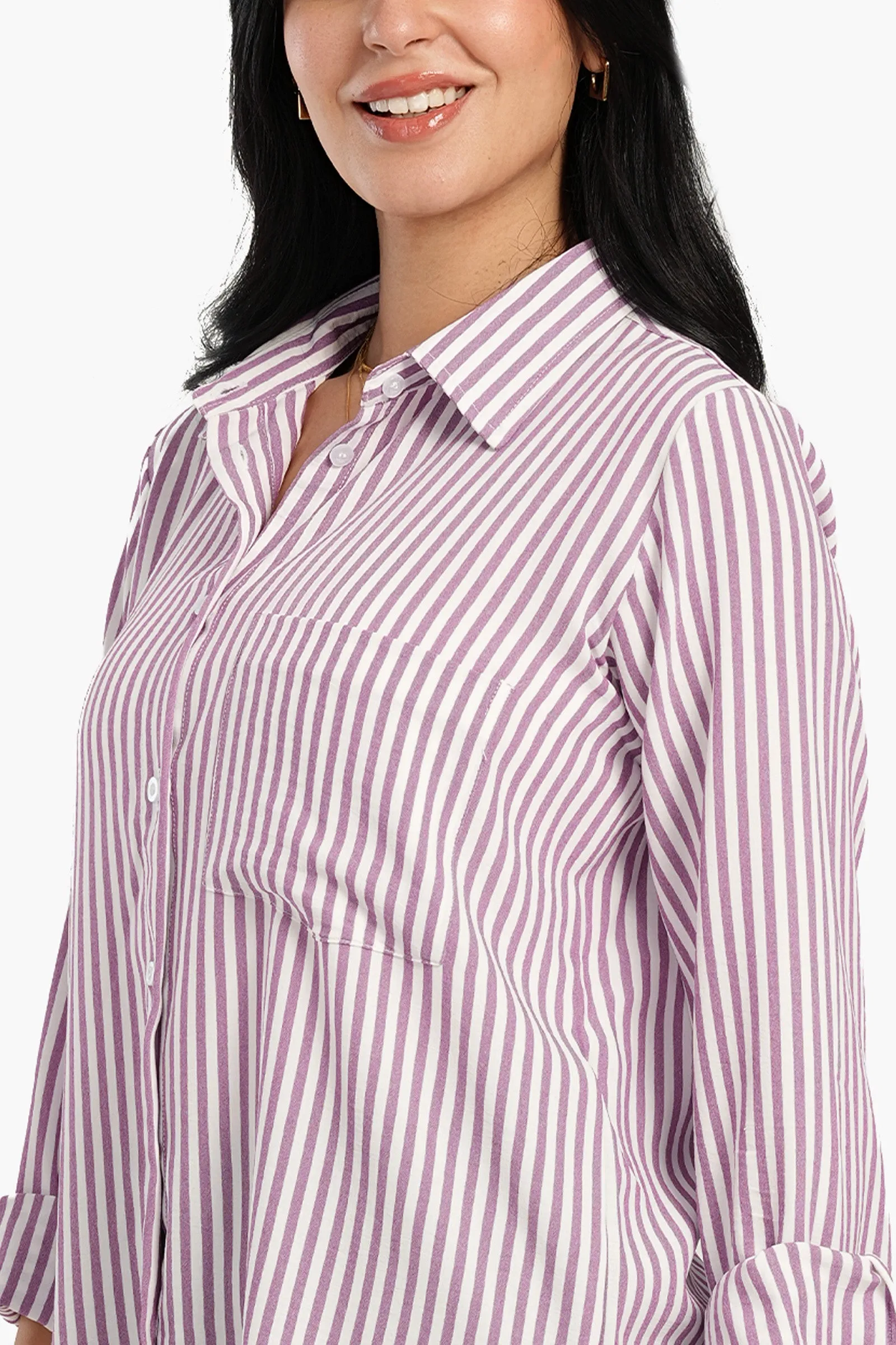 High Low Striped Shirt