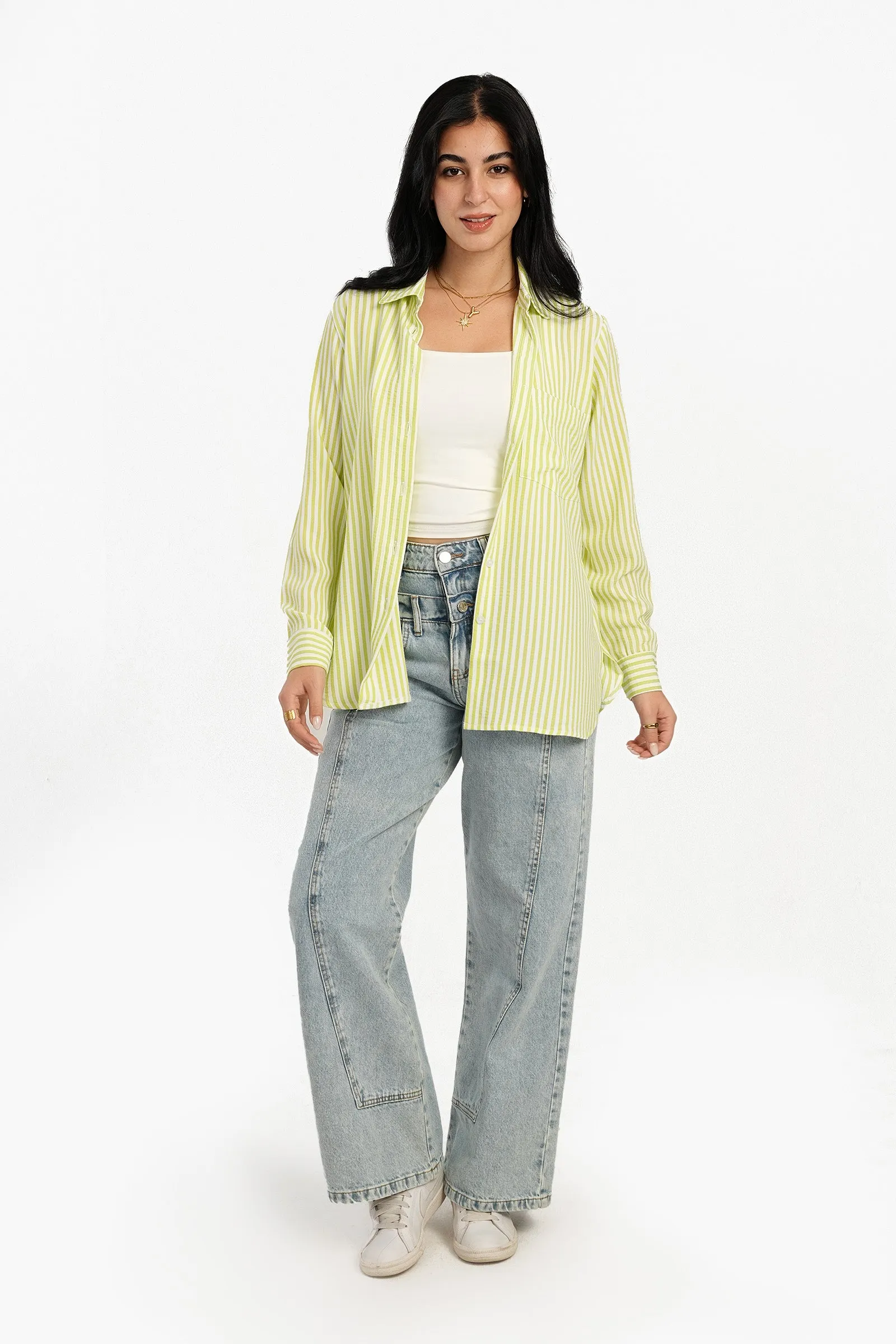 High Low Striped Shirt