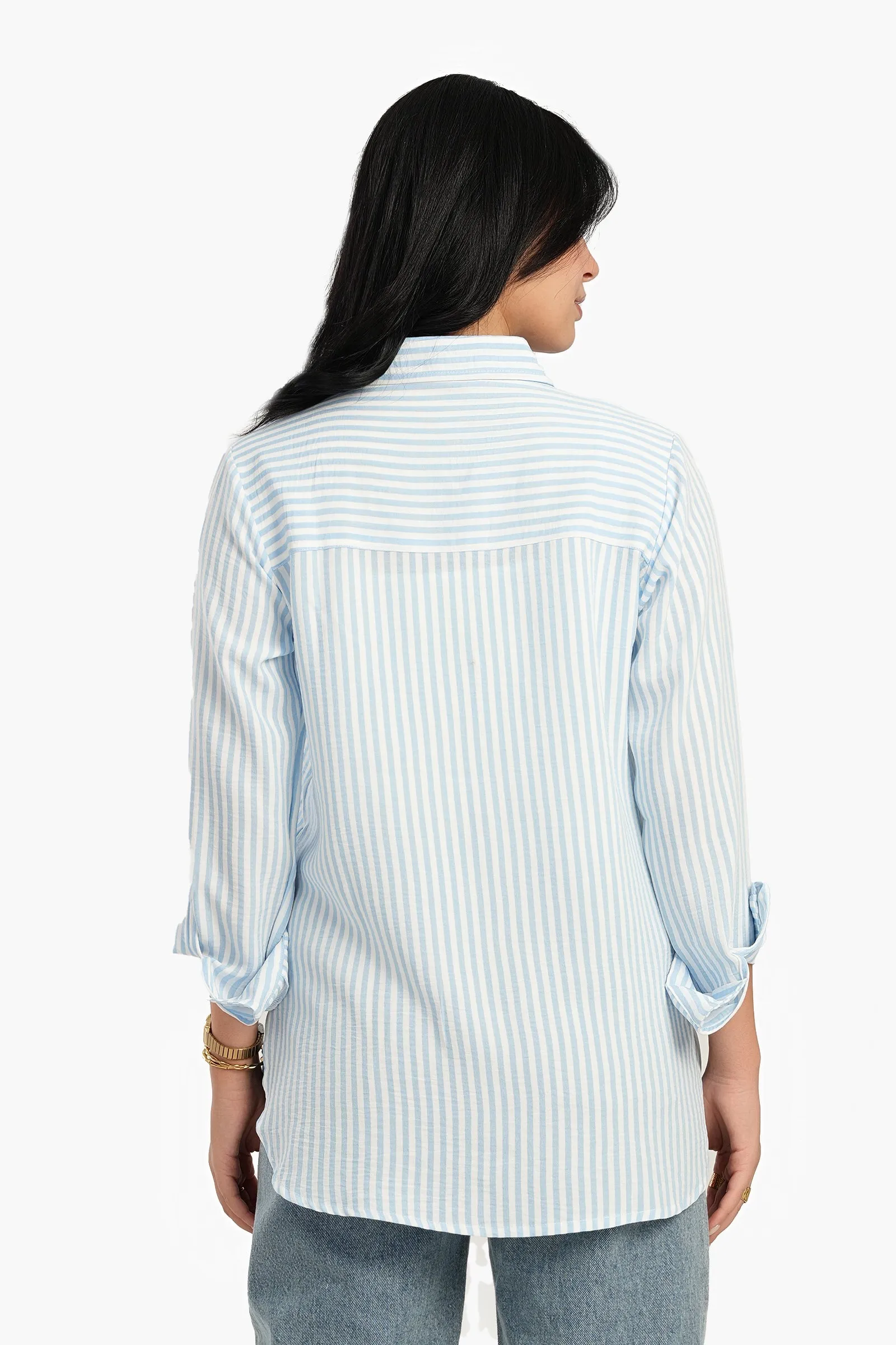High Low Striped Shirt