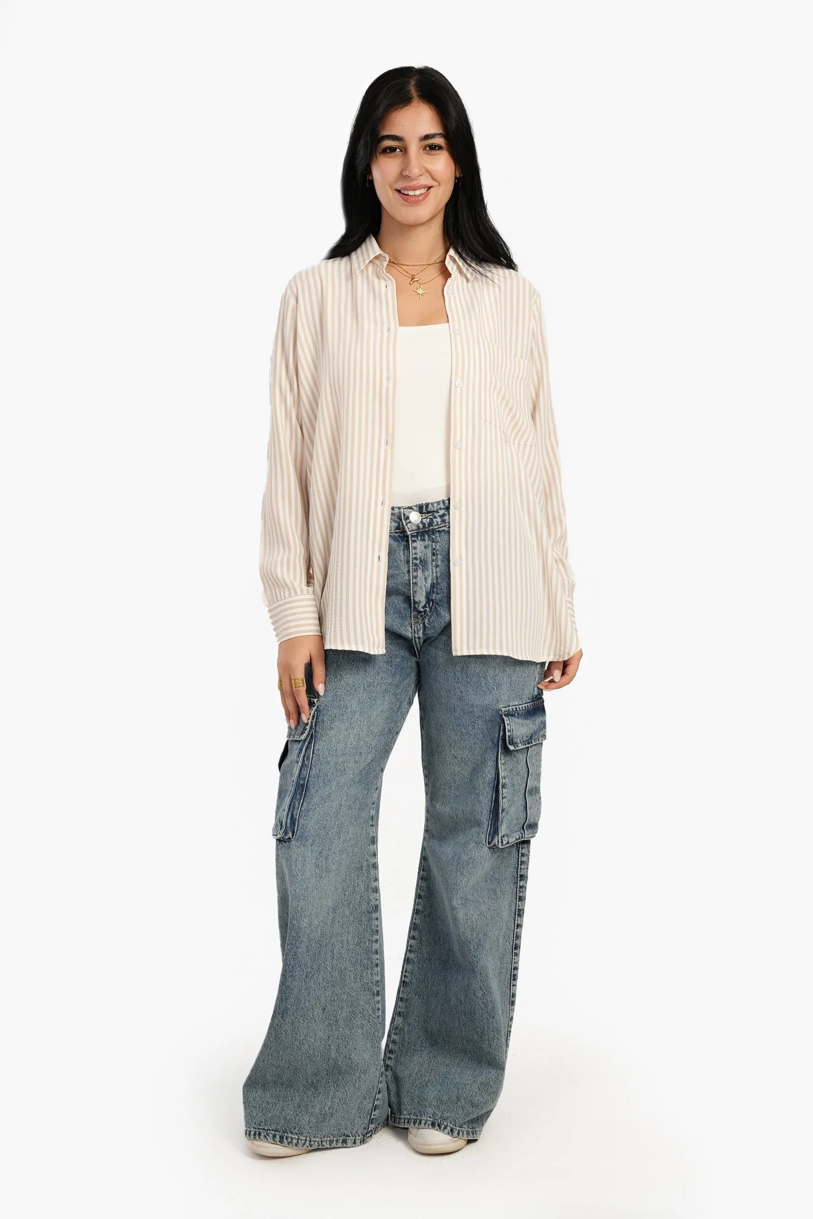 High Low Striped Shirt