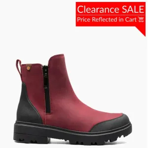 Holly Zip Leather - Cranberry - Women's