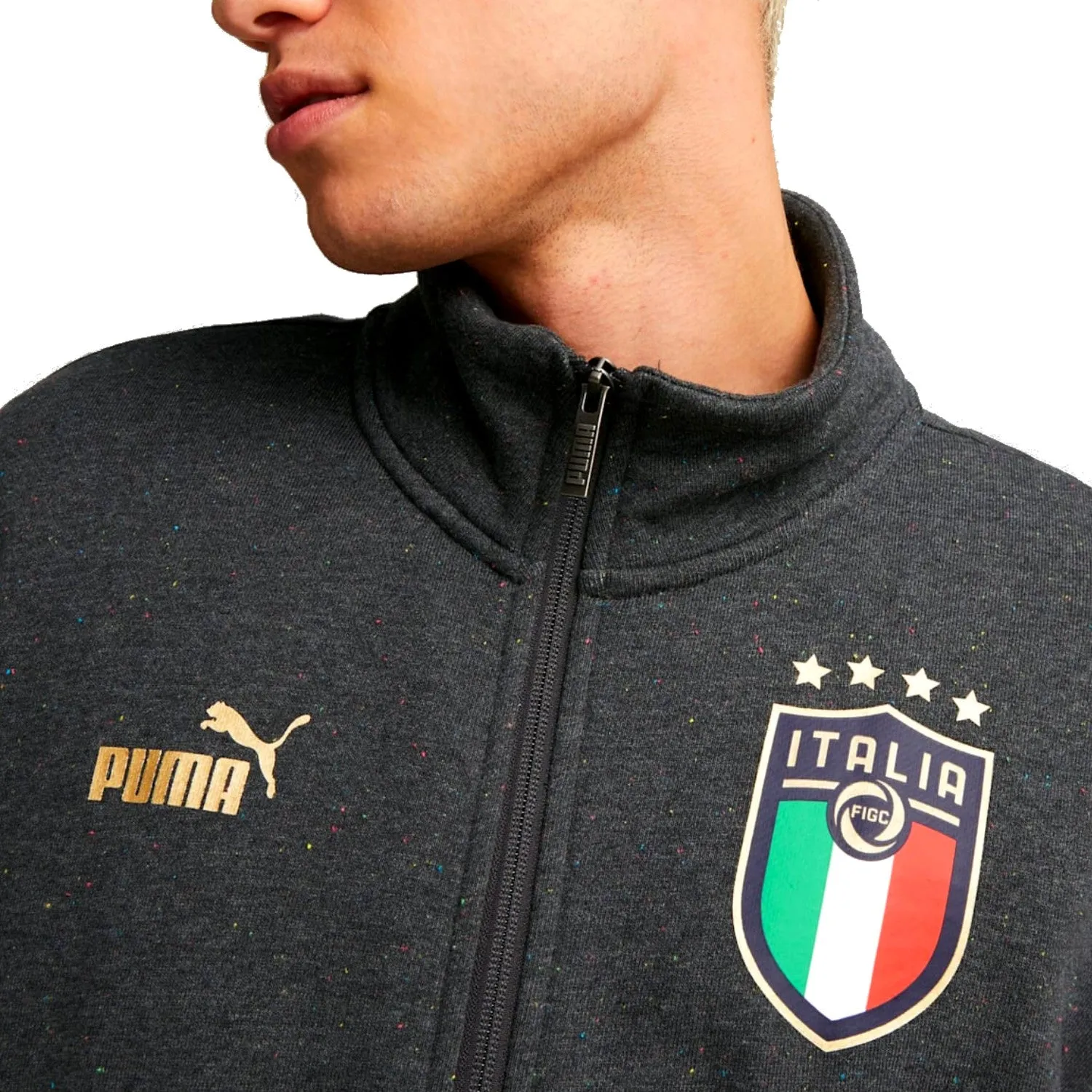 Italy dark grey Casual Fans presentation tracksuit 2022/23 - Puma