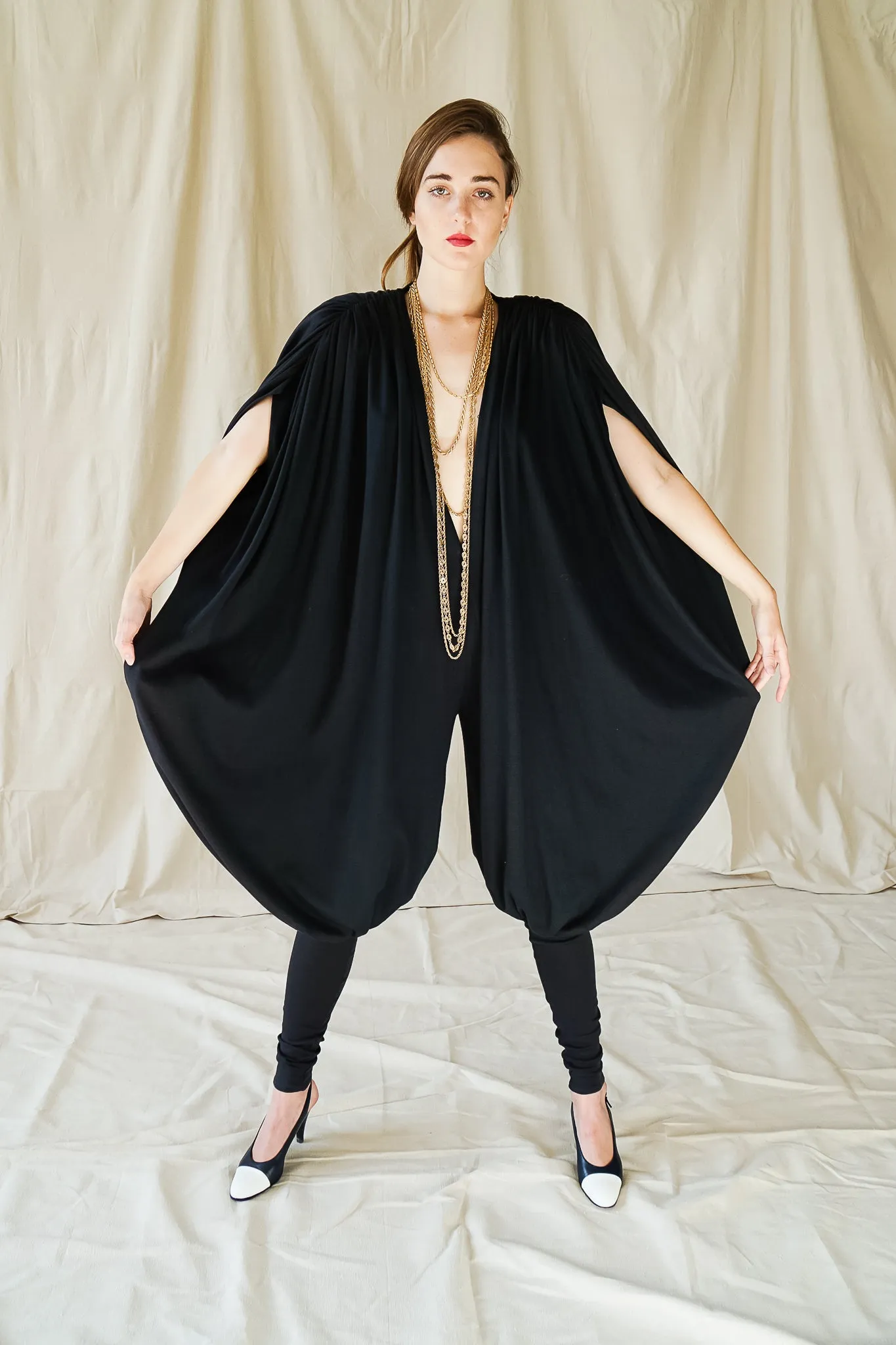 Jersey Knit Harem Jumpsuit
