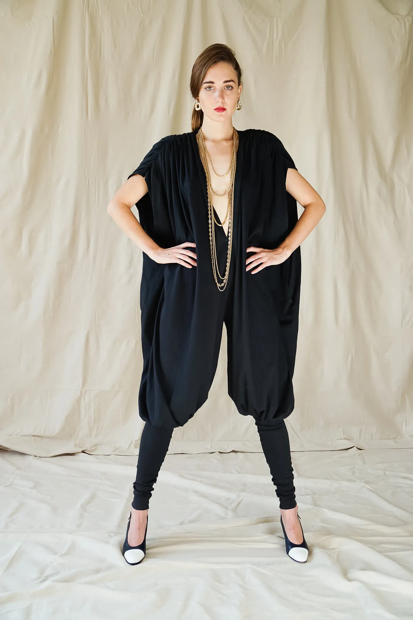 Jersey Knit Harem Jumpsuit