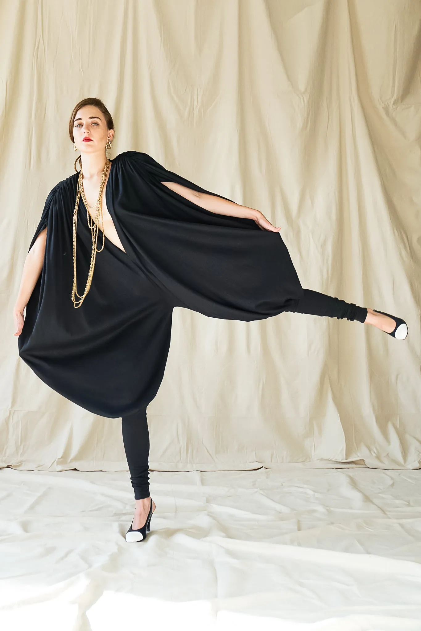 Jersey Knit Harem Jumpsuit