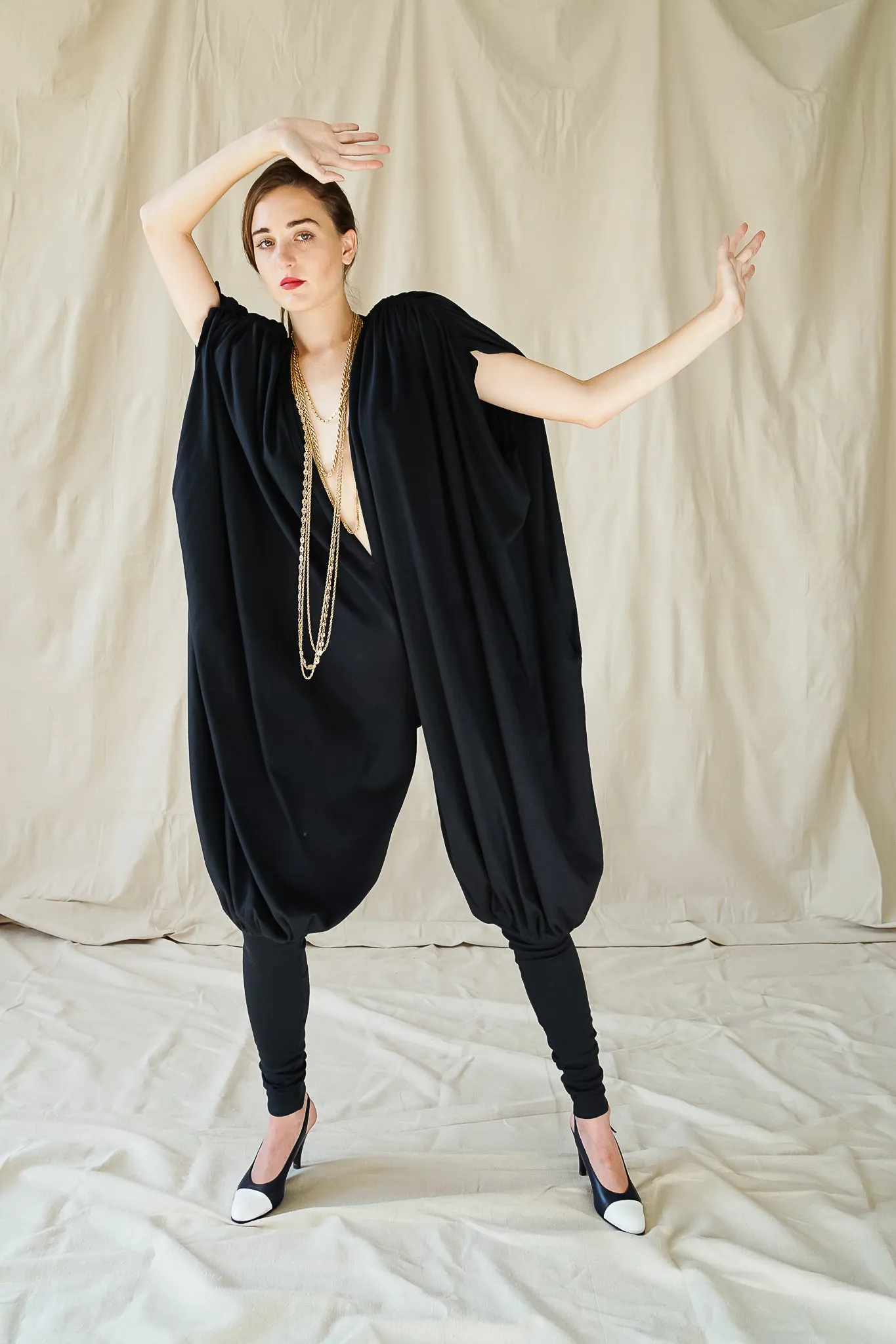 Jersey Knit Harem Jumpsuit
