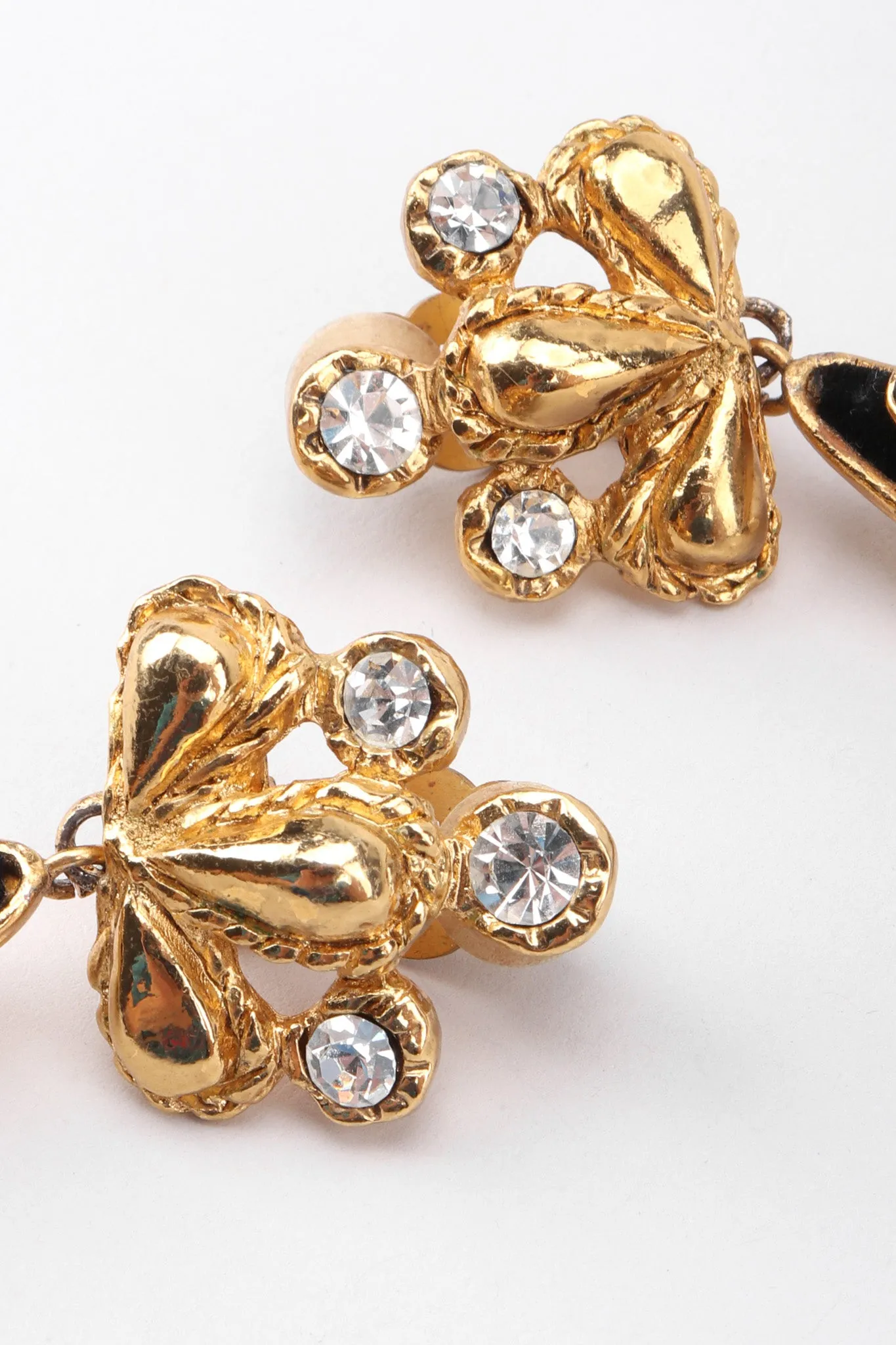 Jeweled Velvet Teardrop Earrings