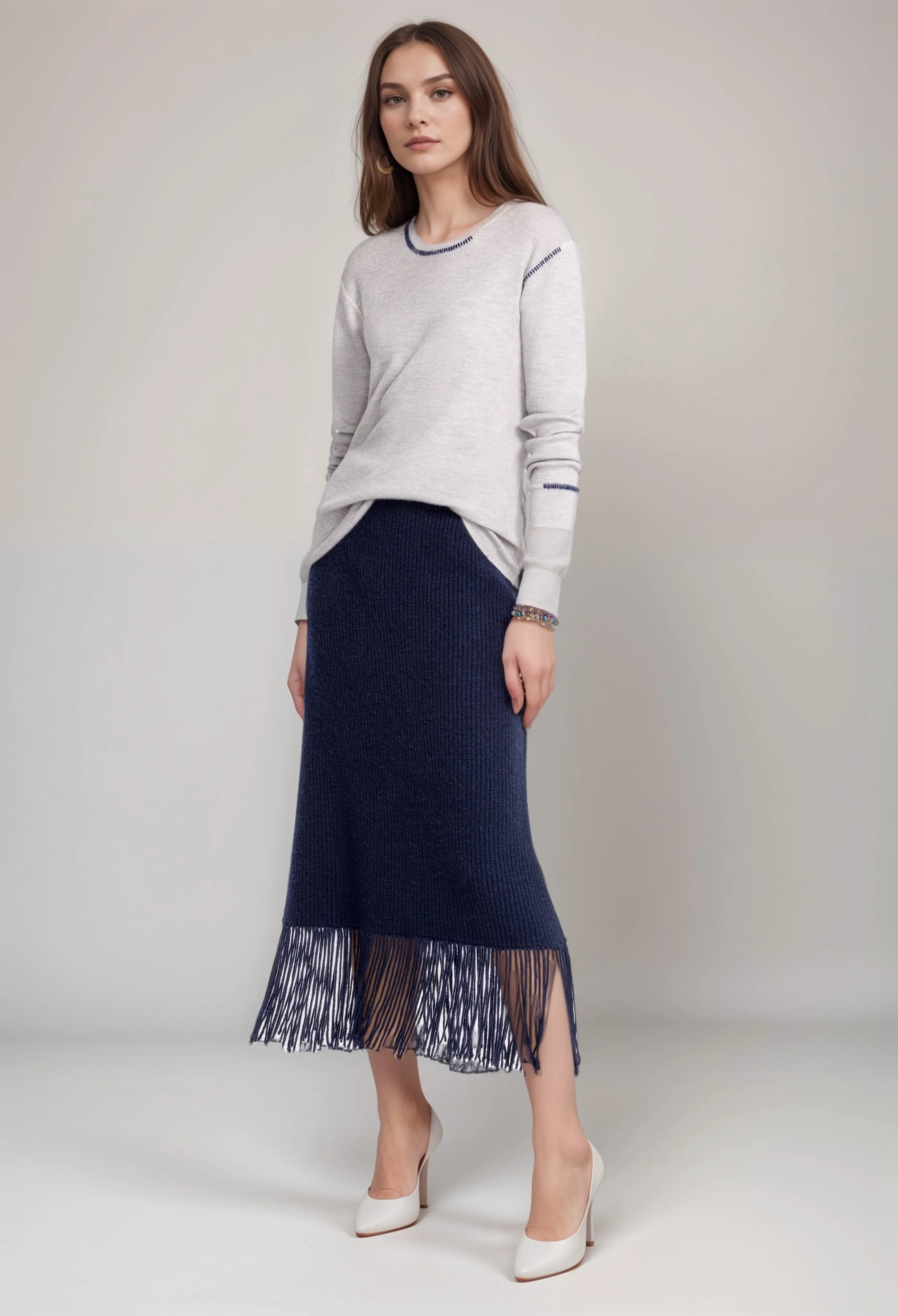 Johnny Was Isadora Fringe Skirt M65923