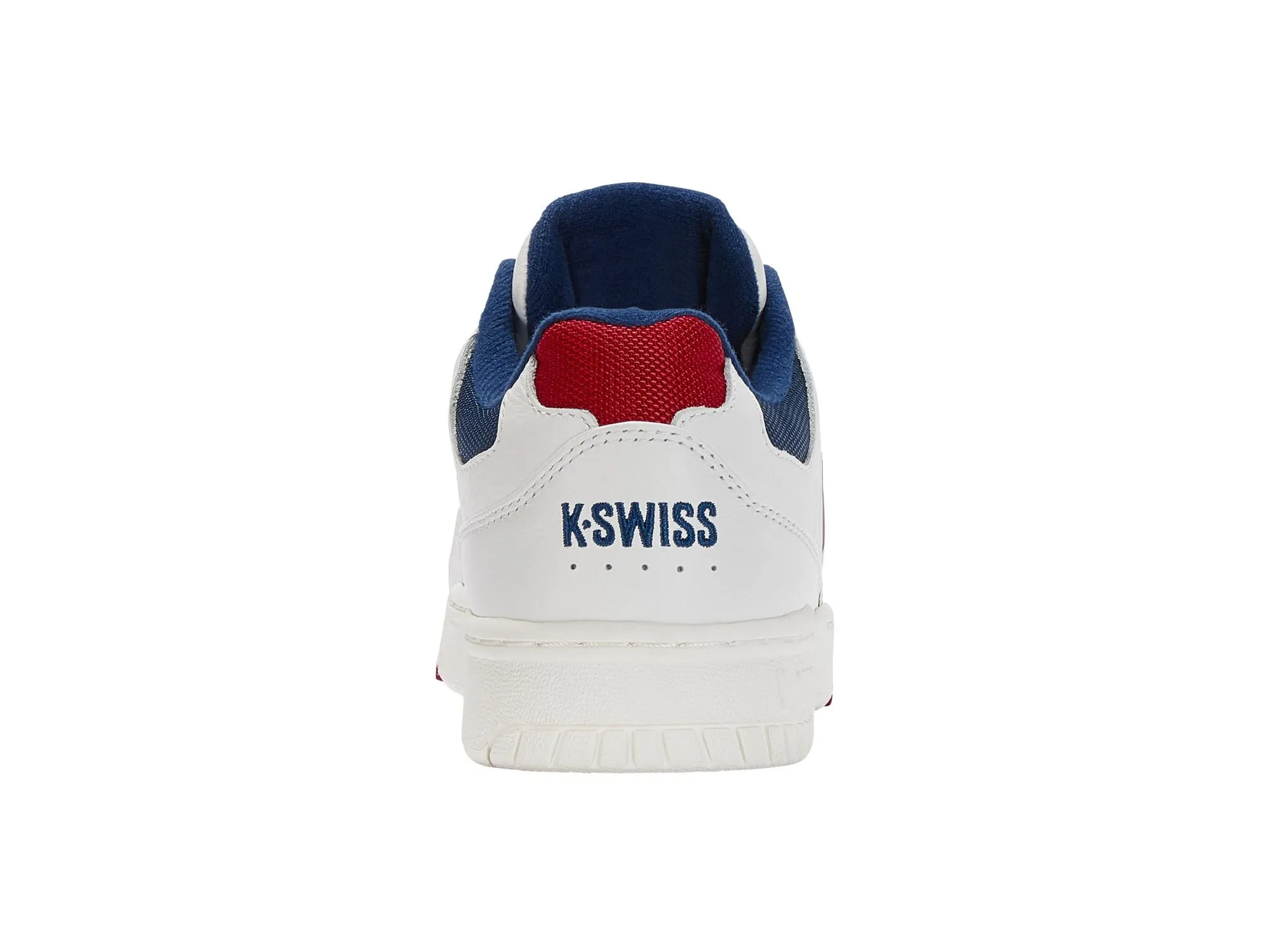 K-Swiss Men Gstaad Gold Court Shoes in Brilliant White/Blue Opal/Lollipop