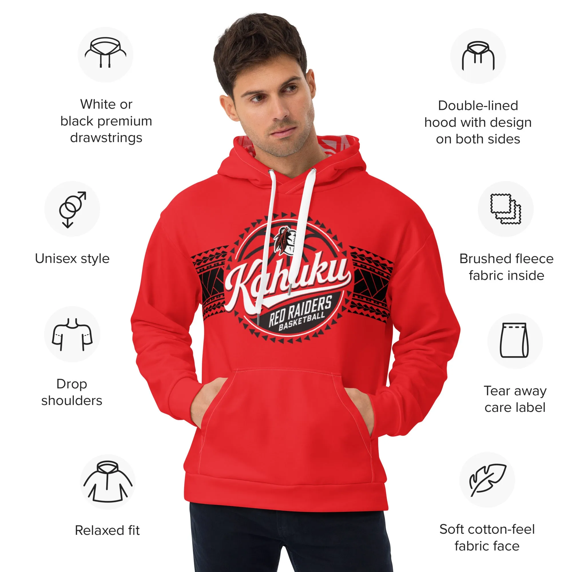 Kahuku RAIDER NATION TRIBE UP Basketball Hoodie