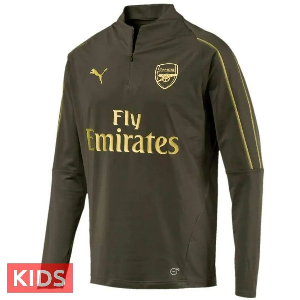 Kids - Arsenal FC green training technical soccer tracksuit 2018/19 - Puma
