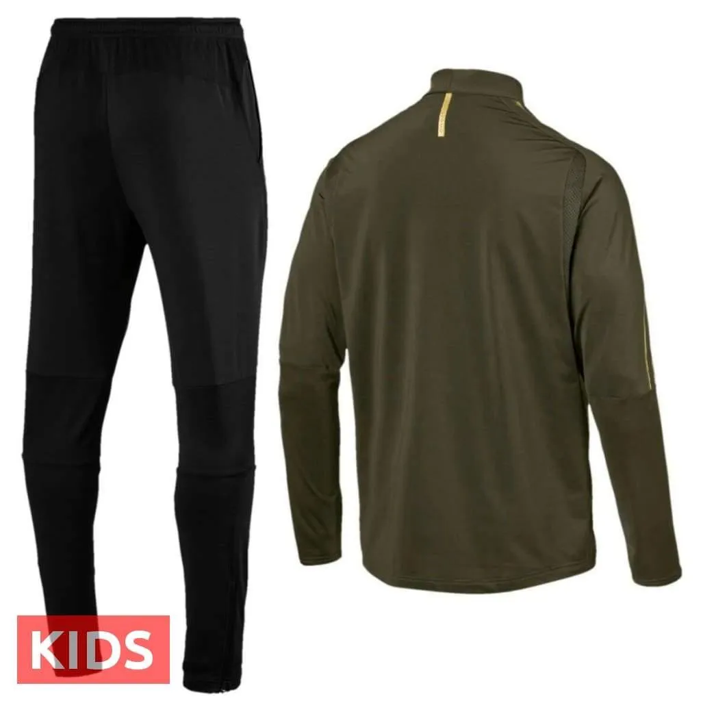 Kids - Arsenal FC green training technical soccer tracksuit 2018/19 - Puma
