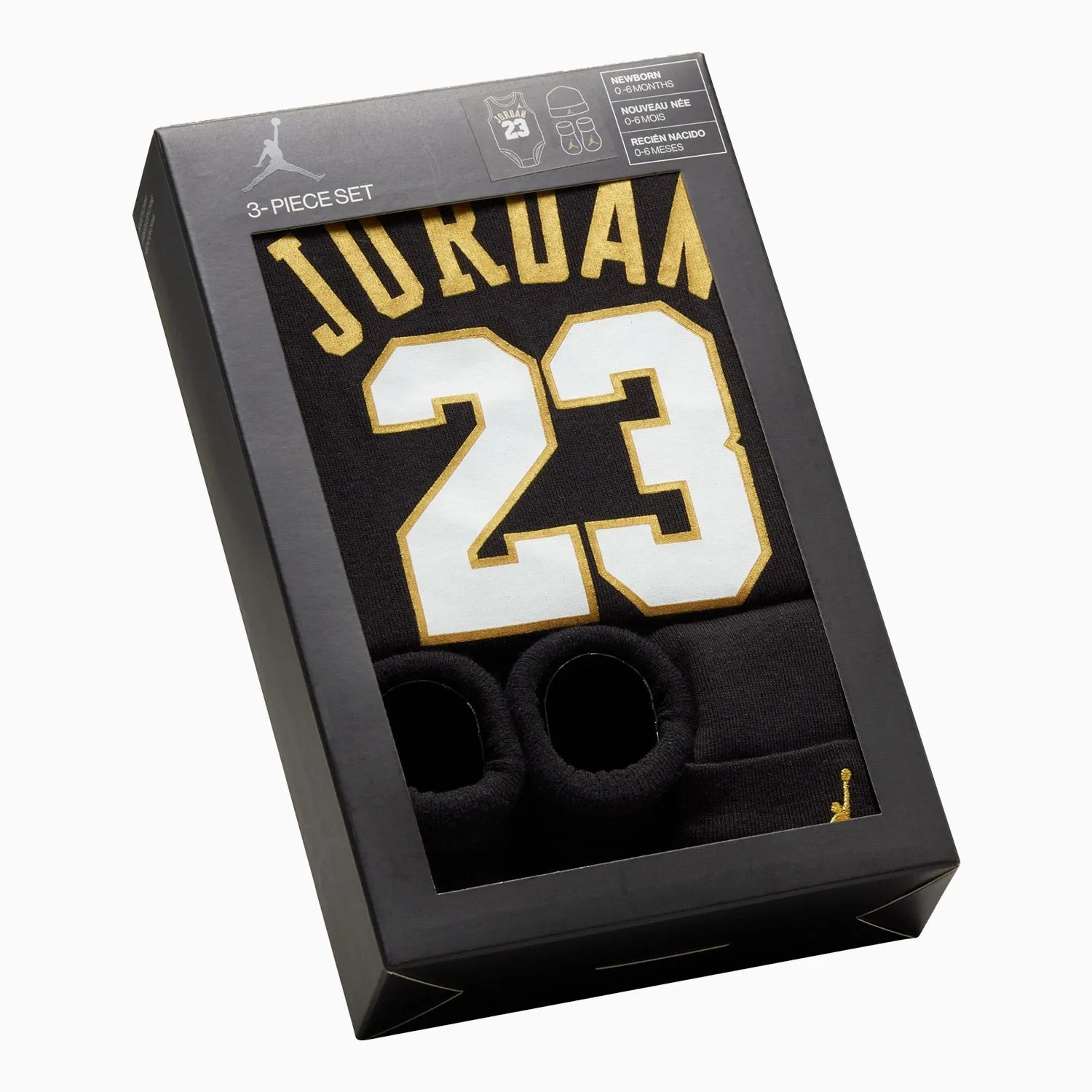 Kid's Jumpman 23 Jersey Bodysuit Beanie 3 Set Outfit