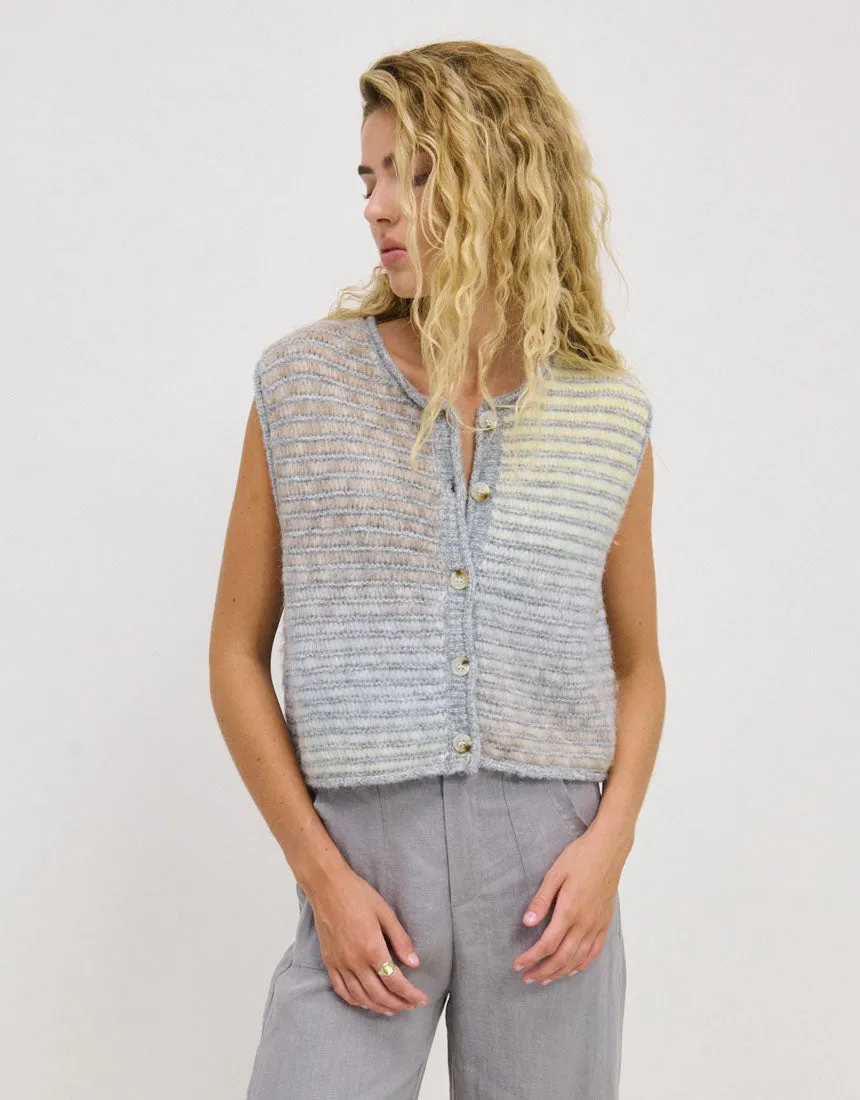 Little Lies Rio Vest - Grey