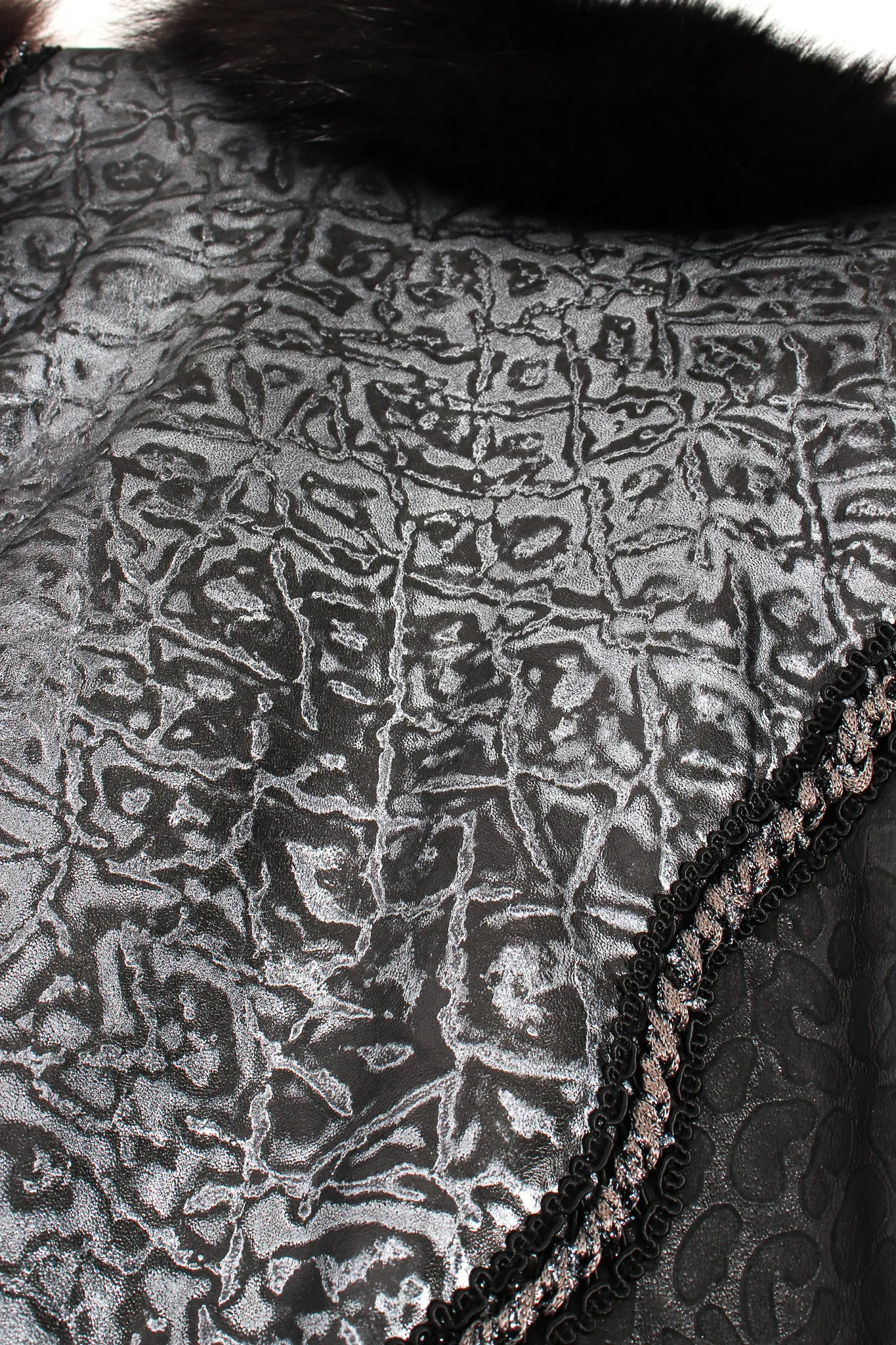 Long Leather & Fur Vest