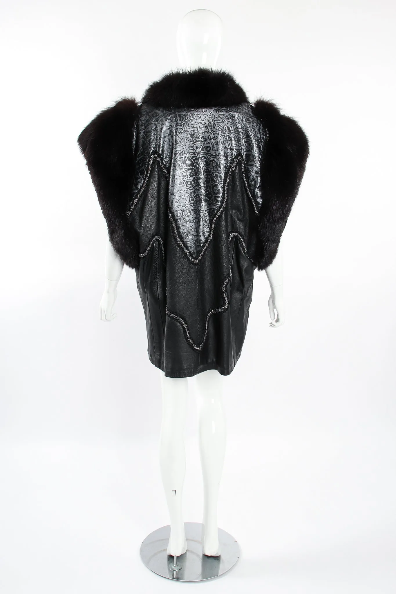 Long Leather & Fur Vest