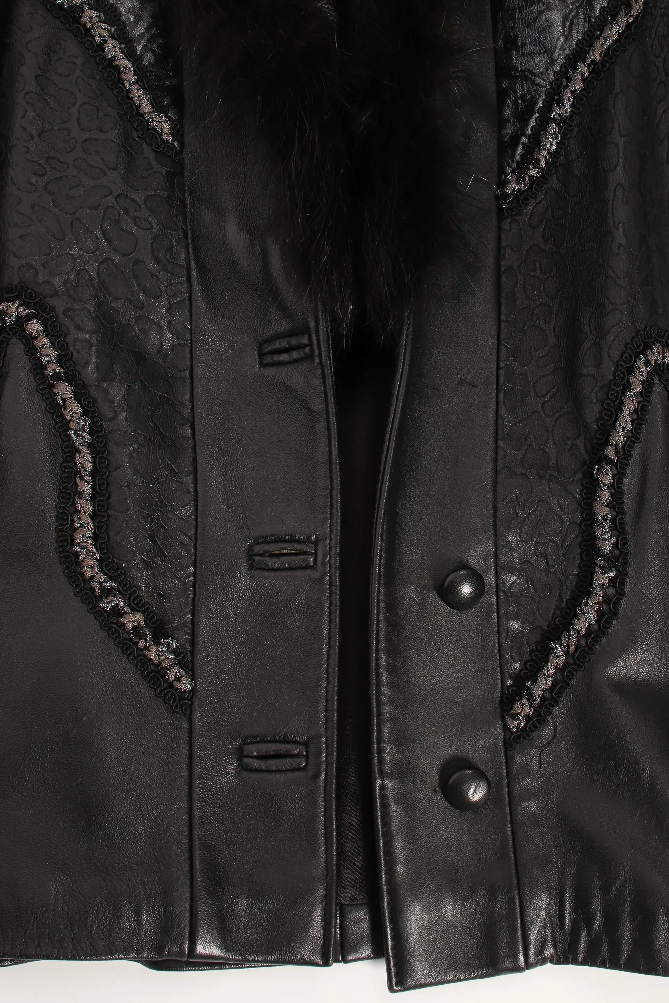 Long Leather & Fur Vest