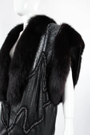 Long Leather & Fur Vest