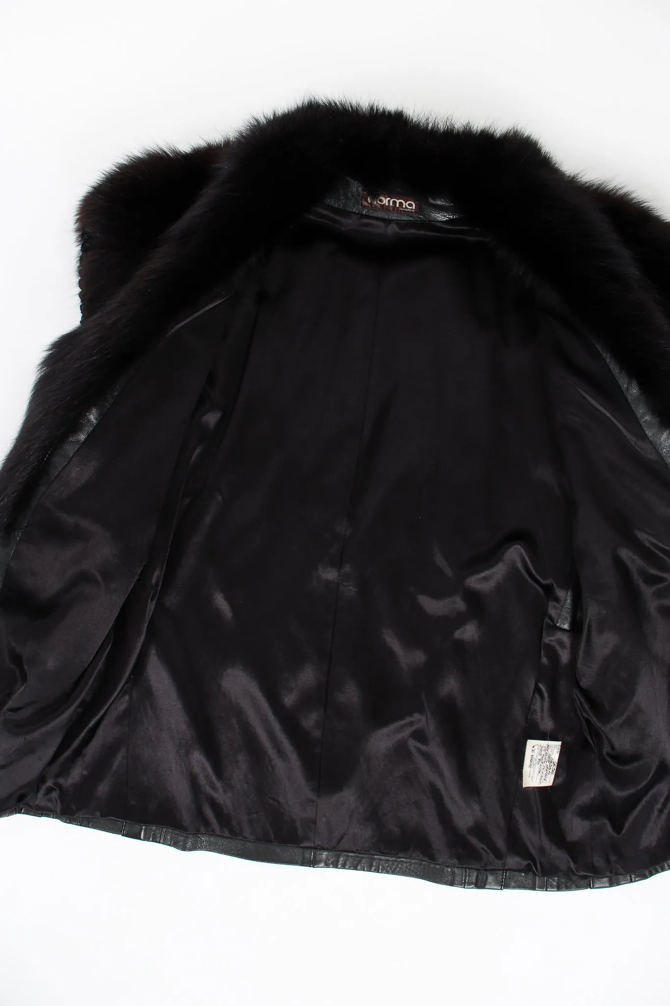 Long Leather & Fur Vest