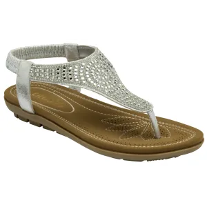 Lotus Aura Silver Sandals