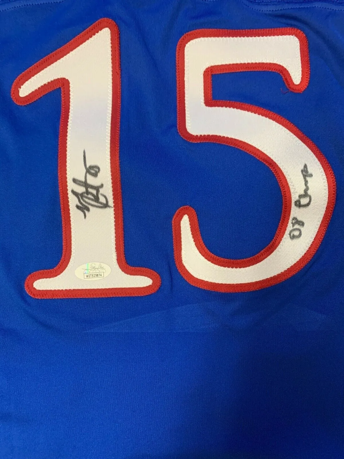 Mario Chalmers Kansas Autographed Basketball Signed Jersey 08 CHAMPS JSA COA