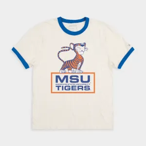 Memphis Tigers MSU Vintage 1965 Logo Ringer Tee