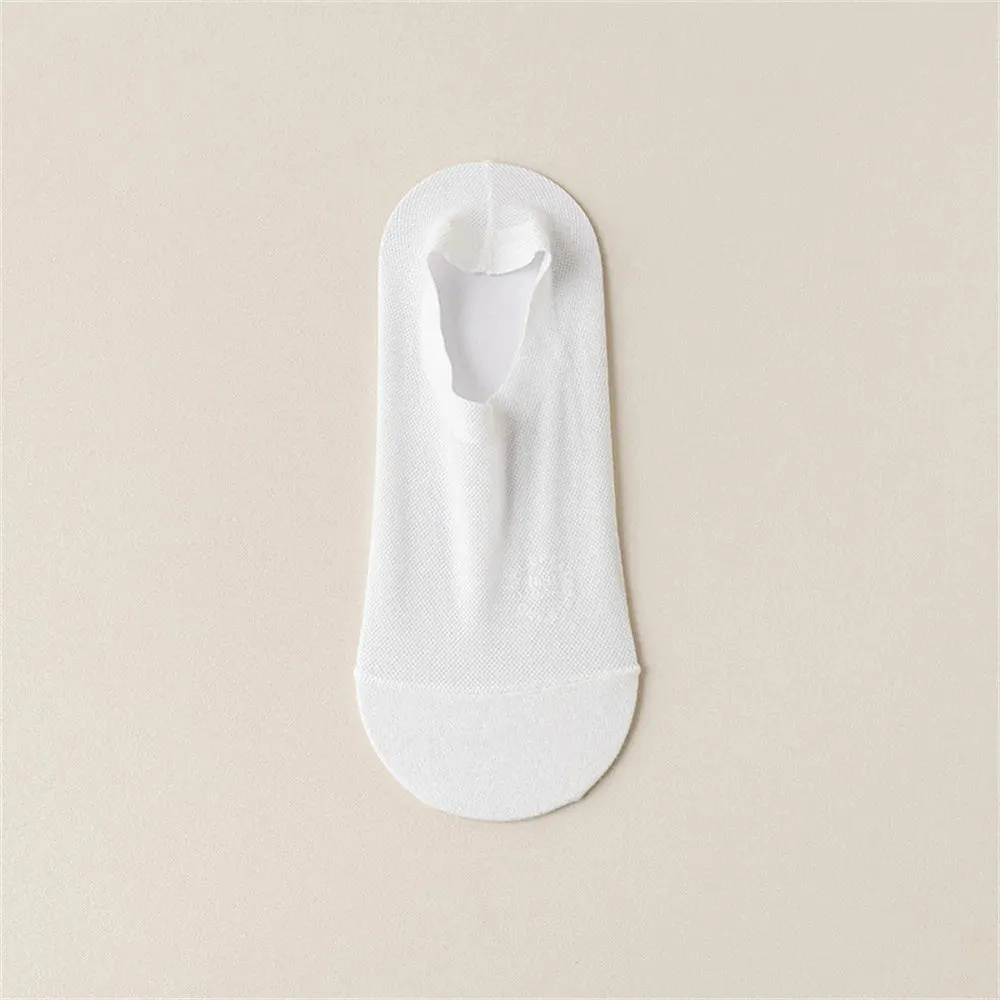 Men's 6-Pack Invisible Hollow Out Mesh Non-Slip Socks